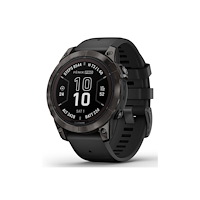 Garmin Garmin fēnix 7 Pro Sapphire Solar - titanium carbon gray DLC - sportklocka med band - svart - 32 GB