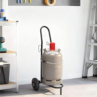 vidaXL Handvagn Svart och Röd 49 x 49 x 101 cm Stål