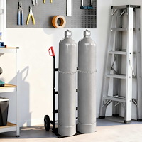 vidaXL Handvagn Svart och Röd 63 x 43,5 x 110 cm Stål