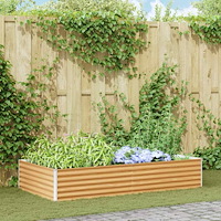 vidaXL Upphöjd odlingslåda 195 x 100 x 36 cm Galvaniserat Stål