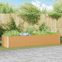 vidaXL Upphöjd odlingslåda 390 x 100 x 68 cm Galvaniserat Stål