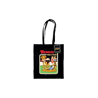 Pyramid International Steven Rhodes (Bingo Digs A Hole) Black Tote Bag