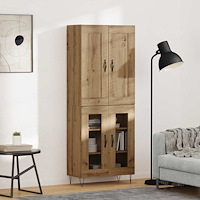 vidaXL Skåp Artisan Ek 69,5 x 34 x 180 cm Konstruerat trä