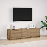 vidaXL TV-skåp med LEDs Artisan Ek 140 x 34 x 40 cm Konstruerat trä