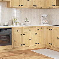 vidaXL Skåp med låda med hylla Honung 60 x 46 x 81,5 cm Massiv furu