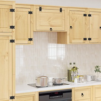 vidaXL Skåp med lagring med dörr Honung 60 x 32 x 40 cm Massiv furu