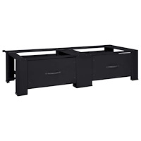 vidaXL Tvättmaskin Pedestal 2 pcs Svart 64 x 55 x 32.5 cm Stål