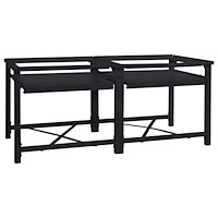 vidaXL Tvättmaskin Pedestal 2 pcs Svart 64 x 55 x 32.5 cm Stål