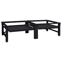 vidaXL Tvättmaskin Pedestal 2 pcs Svart 64 x 55 x 32.5 cm Stål