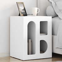 vidaXL Sängbord 2 pcs Vit 40 x 35 x 50 cm Konstruerat trä