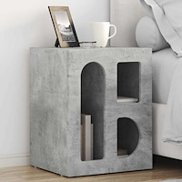 vidaXL Sängbord Betonggrå 40 x 35 x 50 cm Konstruerat trä