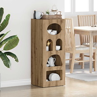 vidaXL Sideboard Artisan Ek 40 x 35 x 100,5 cm Konstruerat trä