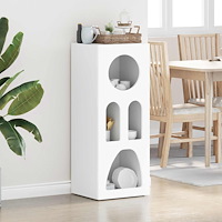 vidaXL Sideboard Vit 40 x 35 x 100.5 cm Konstruerat trä