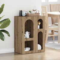 vidaXL Sideboard Artisan Ek 59 x 35 x 80.5 cm Konstruerat trä