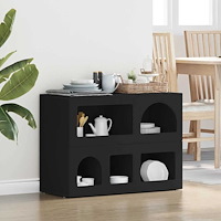 vidaXL Sideboard Svart 80,5 x 35 x 59 cm Konstruerat trä