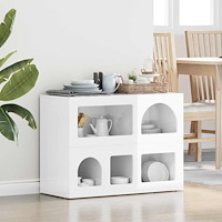 vidaXL Sideboard Högblanka vita 80,5 x 35 x 59 cm Konstruerat trä