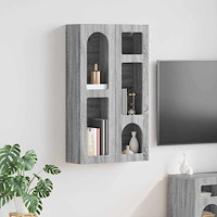 vidaXL Hängande skåp Grå Sonoma 59 x 20 x 100 cm Konstruerat trä