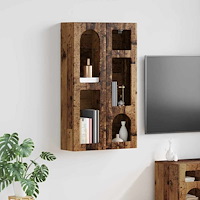 vidaXL Hängande skåp Gammalt trä 59 x 20 x 100 cm Konstruerat trä