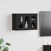 vidaXL Hängande skåp med hylla Svart 60 x 20 x 40 cm Konstruerat trä