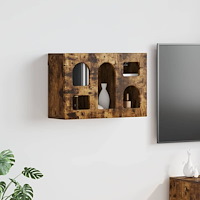 vidaXL Hängande skåp med hylla Rökt ek 60 x 20 x 40 cm Konstruerat trä