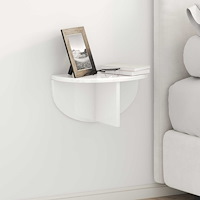 vidaXL Vägg hylla Högblanka vita 38 x 19 x 19 cm Konstruerat trä