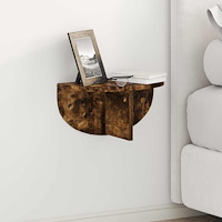 vidaXL Vägg hylla Väggmonterad Rökt ek 38 x 19 x 19 cm Konstruerat trä