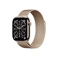 Apple Apple Watch Series 11 (GPS + Cellular) - guld titan - smart klocka med milanesisk loop - guld - 64 GB