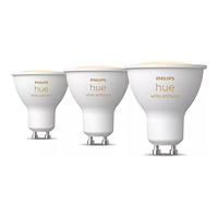 Philips Philips Hue White ambiance - LED-spotlight - GU10 - 4.2 W - varmt till kallt vitt ljus - 2200-6500 K (paket om 3)