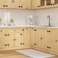 vidaXL Skåp med hylla med lagring Honung 60 x 32 x 40 cm Massiv furu