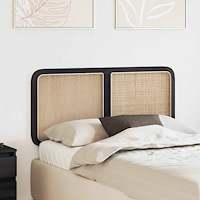 vidaXL Huvudgavel med huvudgavel Svart 120 x 55 x 3 cm Rotting