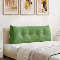 vidaXL Ryggkudde Ljusgrön 120 x 24 x 50 cm Sammet