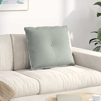 vidaXL Ryggkudde Ljusgrå 60 x 50 cm Kordread tyg