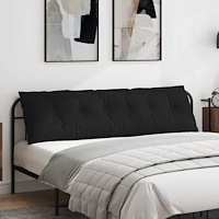 vidaXL Ryggkudde Svart 180 x 19 x 50 cm tyg