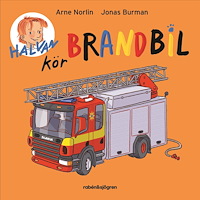 Arne Norlin Halvan kör brandbil (bok, board book)