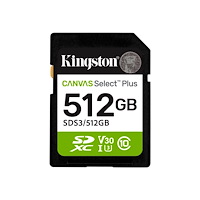 Kingston Technology Kingston Canvas Select Plus - flash-minneskort - 512 GB - SDXC UHS-I