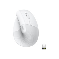 Logitech Logitech Lift Vertical Ergonomic Mouse - vertikal mus - Bluetooth, 2.4 GHz - offwhite