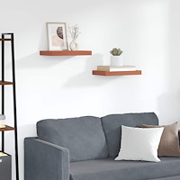 vidaXL Vägg hylla 2 pcs Röd 40 x 23,5 x 4 cm Konstruerat trä