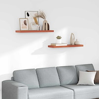 vidaXL Vägg hylla 2 pcs Röd 80 x 23,5 x 4 cm Konstruerat trä