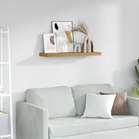 vidaXL Vägg hylla Väggmonterad Brun 90 x 23,5 x 4 cm Konstruerat trä
