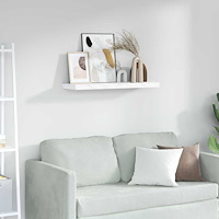 vidaXL Vägg hylla Vit marmor 90 x 23,5 x 4 cm Konstruerat trä