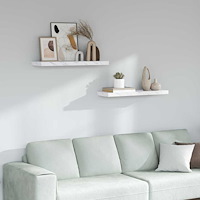 vidaXL Vägg hylla 2 pcs Vit marmor 90 x 23,5 x 4 cm Konstruerat trä