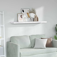 vidaXL Vägg hylla Vit marmor 120 x 23,5 x 4 cm Konstruerat trä