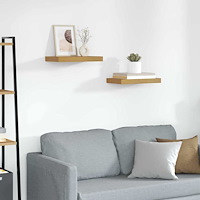 vidaXL Vägg hylla 2 pcs Beige 40 x 23,5 x 4 cm Konstruerat trä