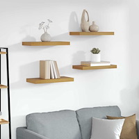 vidaXL Vägg hylla 4 pcs Beige 50 x 23,5 x 4 cm Konstruerat trä