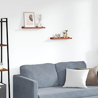 vidaXL Vägg hylla med hylla 2 pcs Röd 40 x 9 x 3 cm Konstruerat trä