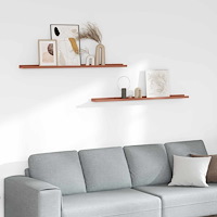 vidaXL Vägg hylla med hylla 2 pcs Röd 115 x 9 x 3 cm Konstruerat trä