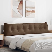 vidaXL Ryggkudde Brun 200 x 24 x 50 cm tyg