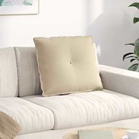 vidaXL Ryggkudde Kräm 60 x 50 cm Mikrofiber Tyg