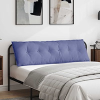 vidaXL Ryggkudde Jeansblå 160 x 19 x 50 cm tyg