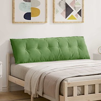 vidaXL Ryggkudde Ljusgrön 160 x 50 cm Kordread tyg